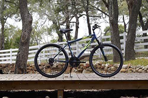 אופני הר הרד-קשיחים של Huffy, הר אבן 26 אינץ ', 21 הילוכים, קל משקל, כחול כהה