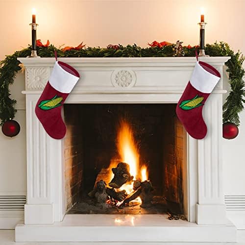 תירס על גבי גרבי חג חג המולד האדום קישוטי הבית של קישו של עץ חג המולד גרביים תלויים