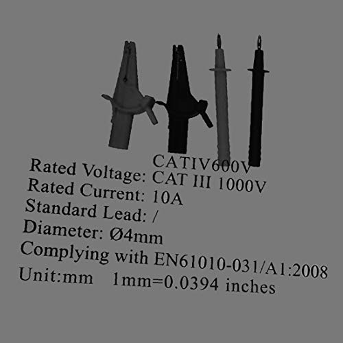 X-DREE 1 סט CATIII 1000V CATIV 600V Multimeter Test בדיקות בדיקות תנין קליפים מהדקים (1 סט Catetere