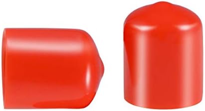 בורג חוט הגנת שרוול גומי עגול צינור בורג כובע כיסוי ידידותית לסביבה אדום 20 ממ מזהה 20 יחידות