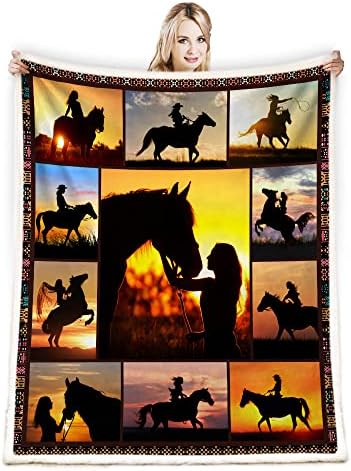 Juirnost שמיכה סוס מתנה סוס למאהב סוס הדפס סוס זריקת שמיכה שמיכת סוס שמיכה לבנות שמיכה רכה ונוחה ונעימה