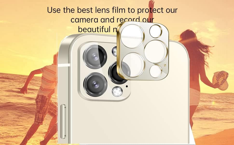 מגן עדשת המצלמה של Hyaizlz התואם ל- iPhone 14 Pro Camera Camer מסגרת מתכת מסגרת מתכת 9H זכוכית