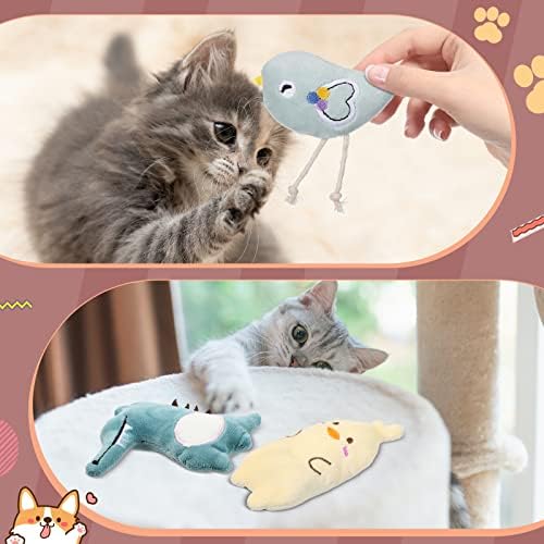 25 יחידות חתול צעצוע חתול ללעוס צעצוע אינטראקטיבי חתול מלא חתלתול צעצועי רך כותנה חתול צעצועי מקורה חתולי