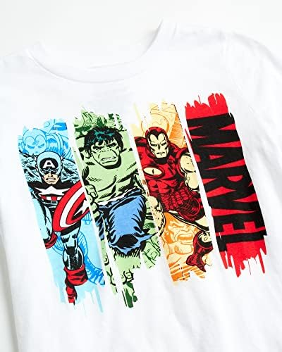 מארוול נוקמי בנים 4 מארז חולצות-ספיידרמן, האלק, קפטן אמריקה, איש ברזל, ת ' ור