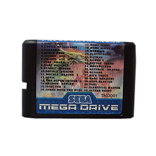 משחק סופר 32 ב -1 16 סיביות קלף משחק MD עבור Sega Mega Drive עבור Genesis-Jap Shell