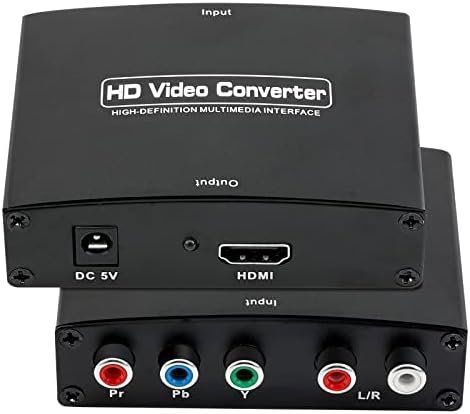 רכיב ypbpr ל- HDMI Converter ערכה - RGB ל- HDMI מתאם עם HDMI וכבל רכיב עבור 1080 HDTV