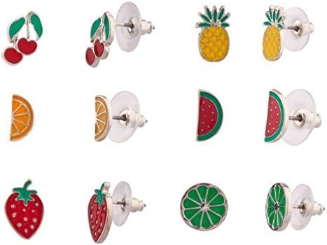 לוקס אביזרי נשים של אמייל טרופי פירות מרובה עגילי סט