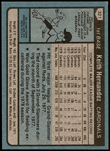 1980 Topps 321 Keith Hernandez St. Louis Cardinals NM/MT Cardinals