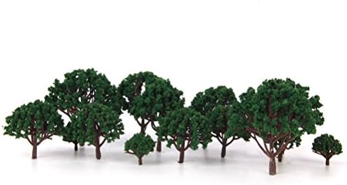 Veemoon Woodland Scenics 20pcs נוף מודל עצי נוף 3 סמ- 8 סמ דיורמה