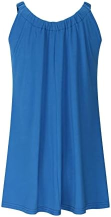 שמלת חוף Fehlegd לנשים קיץ 2023 צוואר צוואר ללא שרוולים צבע אחיד שמלת קאמי מזדמן שמלות טנק קצרות רופפות