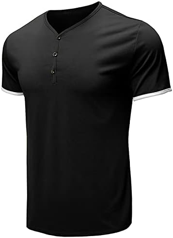 חולצת הנלי לגברים, מצפן הדפס שרוול קצר טיז גרפי גרפי ספורט ספורט ספורט קז'ן רזה