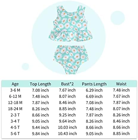 פעוטות צעירות יותר פעוטות תינוקות בנות קיץ בגד ים בשרו-גדי גדי ים פסים ללא שרוולים חליפה דו-חלקית