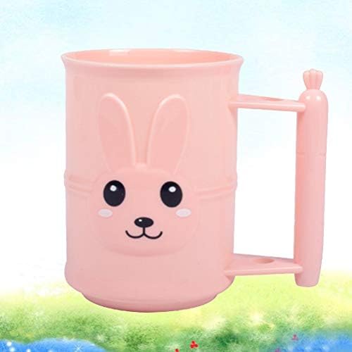 פלסטיק ספל כוס מברשת שיניים כוס חמוד ארנב מברשת שיניים מחזיק בלתי שביר זוג כוסות שתיית כוסות לאמבטיה