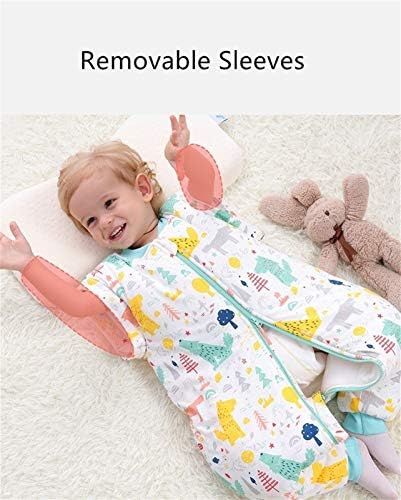 תינוק טהור כותנה טהורה שק שינה ניתן לניתוק שרוול ארוך שמיכה לבישה חורף שמיכה חמה בנות בנים בנים