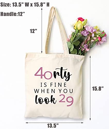 ארבעים זה בסדר כשאתם נראים 29 - תיק כתפיים תיק קניות תיק תיק תיק תיק - מתנות יום הולדת 40 מצחיקות לנשים בוס,