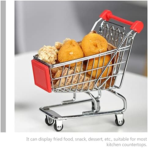 מיני קניות עגלת סופרמרקט עגלת יד עגלת מזון מהיר הגשת סל זעיר קניות מכולת סלי עבור שבבי מטוגן עוף צ '