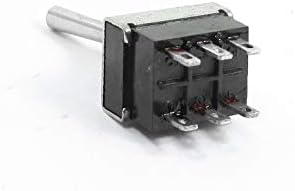 X-DREE ON/OFF DPDT 6 PIN ROCKER סוג מתג TOGGLE DEGGLE AC 250V 3A KN4 (ON/OFF DPDT 6 PIN TIPO INTRUTTORE