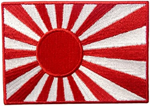 דגל חיל הים יפן רקום סמל השמש העולה סמל קמיקזה יפני ברזל על תפירה על תיקון