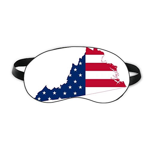 מפה מפה של וירג'יניה מככבת פסים צורת דגל מגן עיניים שינה רכה לילה כיסוי צלל עיניים