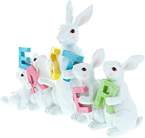 ארנבות לבנות Bestpysanky אוחזות באותיות פסחא