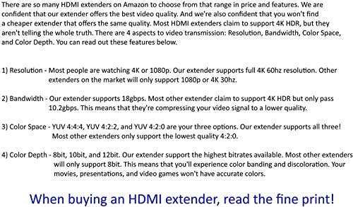 500ft D0LBY Vision 4K HDR HDBASET 18GBPPs אולטרה ארוך טווח ארוך HDMI ערכת מארח 100M CAT5E CAT6 CAT7 2.0B 4K @