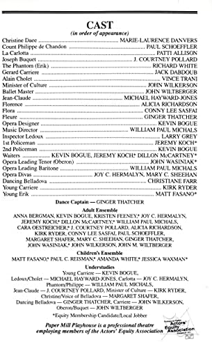 מאורי יסטון פנטום ארתור קופיט / ריצ' רד וייט / מארי לורנס דנברס 1993 תוכנית בית המחזה של מפעל הנייר