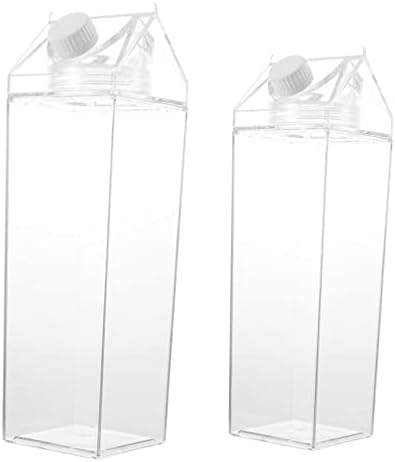 בקבוקי מים דקים של לוקסשיני 2 יחידות חלב צלול קרטון חלב קופסת חלב ניידים בקבוק מים קולה יוגורט בקבוקי