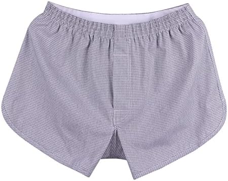 BMISEGM תחתוני כותנה גברים גברים תחתוני כותנה כותנה רופפת מכנסיים קצרים במותניים בינוניים מכנסיים
