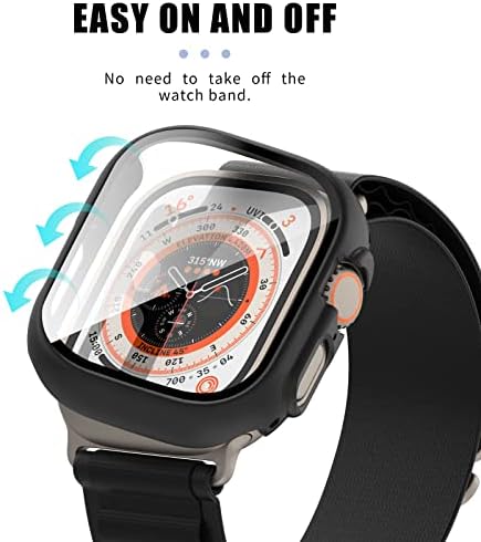 Nxtudy for Apple Watch Ultra Case 49 ממ, 3 + 3 חבילות מסביב למגן סביב