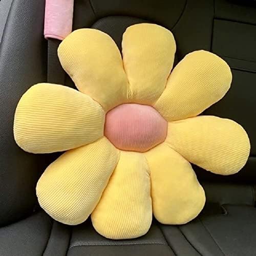 כרית משענת ראש מכונית של HGUIM 1 PCS, כרית צוואר פרחים לרכב, כרית מושב רכה רכה נוחה לנהיגה, כרית