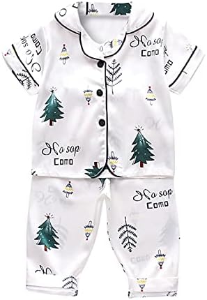 Xbkplo 18 חודשים חג ההודיה יום הולדת פיג'מה תלבושות ליל כל הקדושים בגדי תינוק