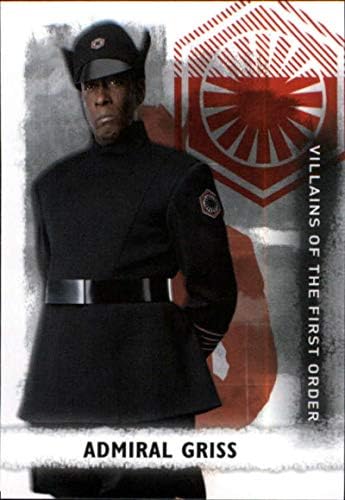 2020 Topps מלחמת הכוכבים עלייתו של Skywalker Series 2 נבלים של מסדר ראשון VF-7 Admiral Griss כרטיס