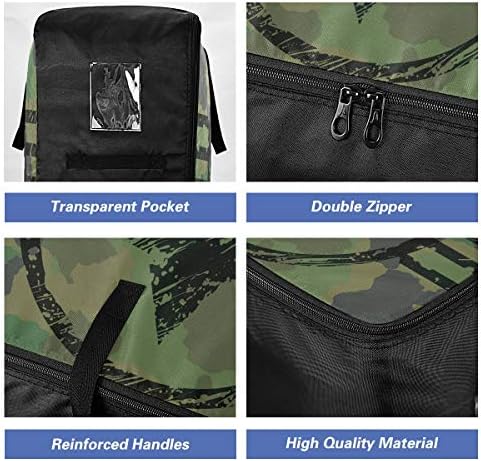 שקית אחסון בגדים של אמליבור משולבת לשמיכה - תיק מארגני הסוואה צבאיים בעלי קיבולת גדולה עם סלסול אחסון לקישוט