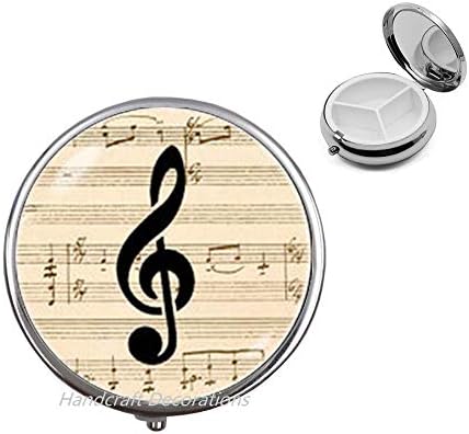 מוסיקה הערה גלולת תיבה-טרבל מפתח גלולת תיבה-מוסיקה תכשיטי-טרבל מפתח תכשיטי-מוסיקה מתנות-מתנה למוסיקה מאהב-מתנה