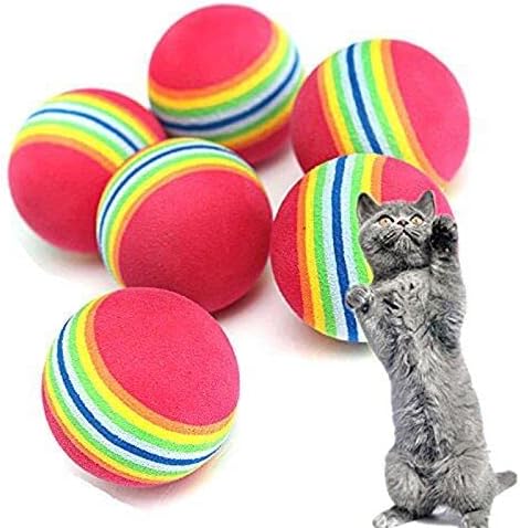 10 יחידות צף חתול צעצוע לחיות מחמד צעצוע סופר ש קשת כדור אווה רך קצף פעילות מרדף לשחק עבור
