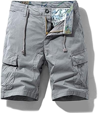 מכנסיים קצרים לגברים של ymosrh מכנסיים מזדמנים של קיץ קפריס רופפים מכנסי ספורט נושמים ישרים