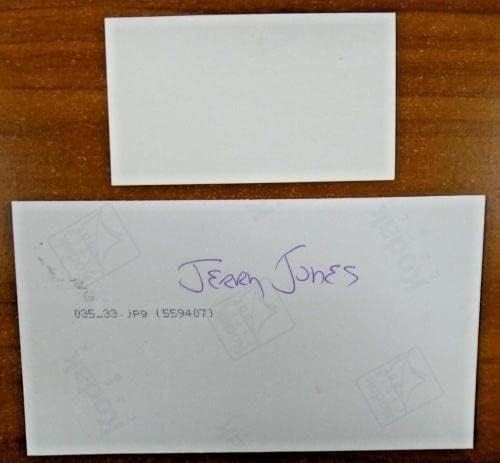 ג'רי ג'ונס דאלאס קאובויס בעל הכדורגל חתום צילום וכרטיס ביקור - תמונות NFL עם חתימה