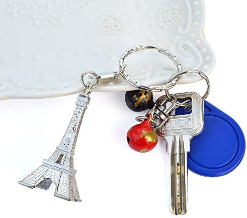 BAOTONGLE 15 יחידות אייפל מגדל KEYRING, פריז איפל מגדל מחזיקי מפתח תלת מימד טבעת מפתח טבעת צרפתית