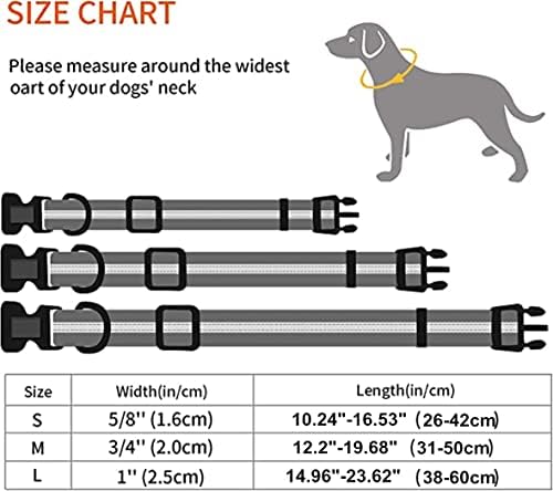 צווארון כלבים רפלקטיבי של Hotlion לכלבים קטנים בינוניים גדולים ניאופרן רך ניילון מרופד צווארוני גור