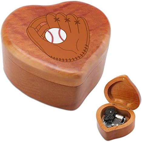 בייסבול אמנות בייסבול קופסת מוסיקה עץ עתיקה מתנות קופסאות מוזיקליות ליום הולדת חג מולד חג המולד