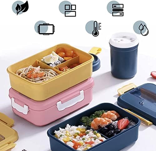 קופסת ארוחת צהריים בנטו ידידותית לסביבה לילדים ומבוגרים עם 3 תאים - קופסת ארוחת צהריים בנטו חמודה