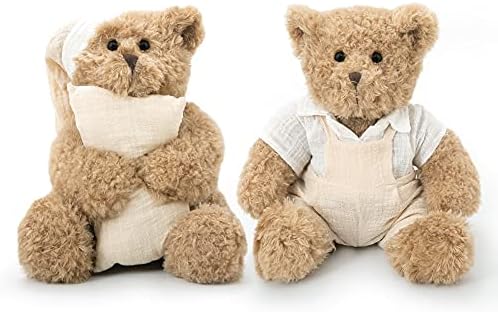 HO-EF TEDDY TEDDY PLUSH צעצועים, 9 אינץ 'דובי רך בעלי חיים ממולאים כמו לילדים פעוטות תינוקות