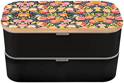 Moliae צבעוני אפרסק הדפס פרימיום בנטו קופסת ארוחת צהריים, קופסת ארוחת צהריים יפנית, קופסת ארוחת צהריים למבוגרים