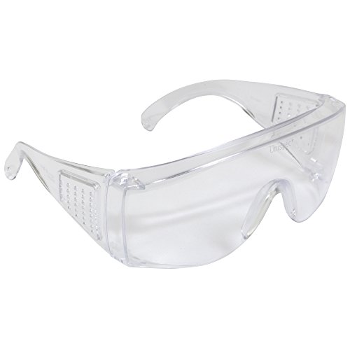 Kleenguard Unispec II משקפי בטיחות, משקפיים חסכוניים, הגנה על UV, עדשות ברורות, מקדשים ברורים ללא מתכת, 50 זוגות