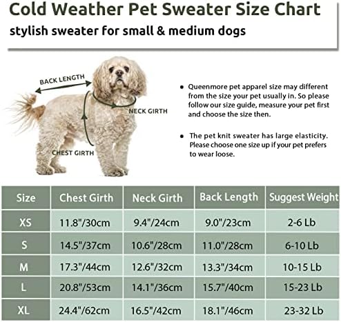 סוודר סוודר כלבים קטן של קוויממור, סריגים כבל מזג אוויר קר, צווארון גולף קלאסי בגדים חמים עבים לצ'יוואווה,
