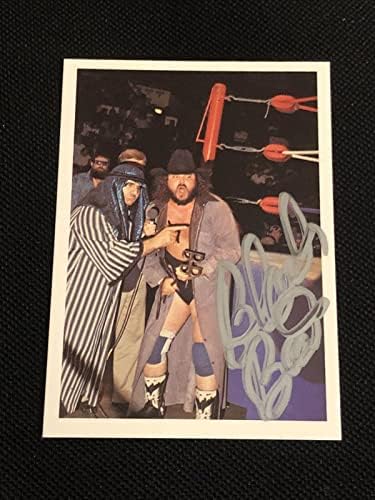 Black Bart 1988 NWA Wonderama Wrestling חתום כרטיס חתימה - תמונות היאבקות חתימה