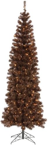Vickerman 45 'עיפרון מוקה עץ חג המולד מלאכותי עם 150 אורות ברורים