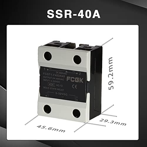 GICK 10A SSR 25A ממסר מצב מוצק 40A פלט 3-32VDC 24-480VAC 220V שלב יחיד DC ל- AC 40A SSR Heatsinkink