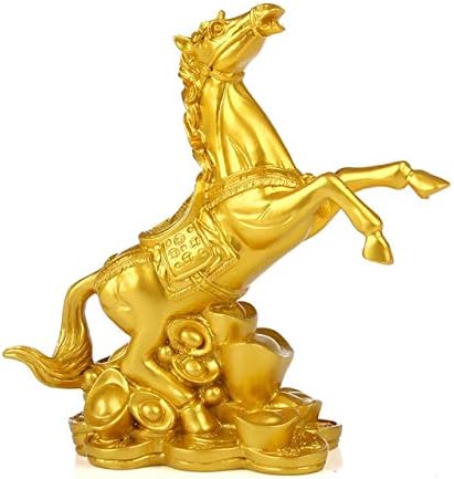 שרף סוס מלאכות בית קישוטי רטרו זהב סוס פסל סוס פיסול משרד קישוט אבזרים