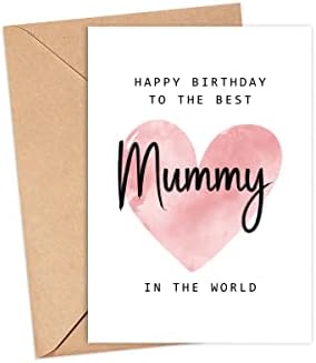 יום הולדת שמח לאמא הטובה ביותר בכרטיס העולמי - כרטיס יום הולדת של אמא - כרטיס מומיה - מתנה ליום